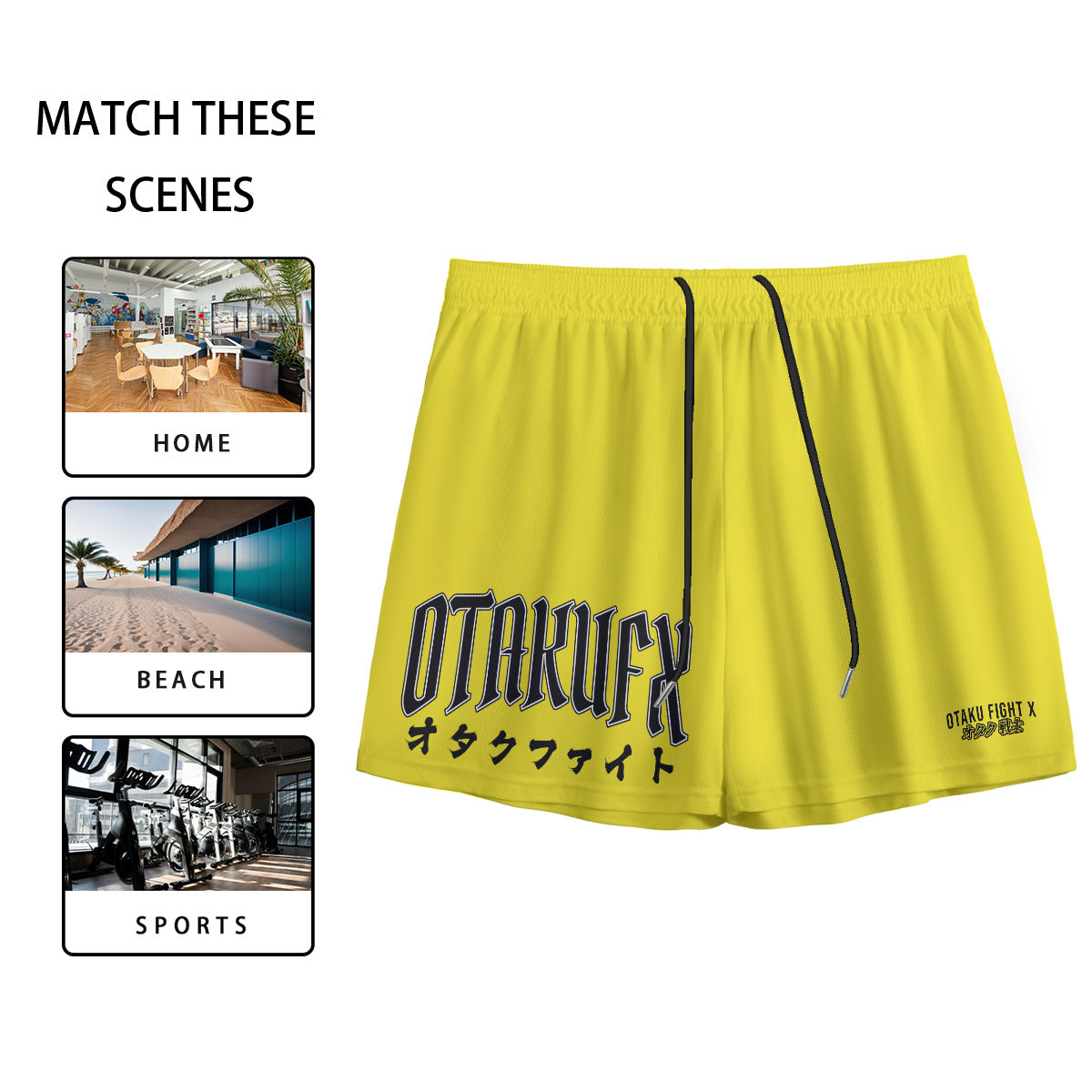 OTAKUFX Unlimited Mesh Gym Shorts (Sunshine)