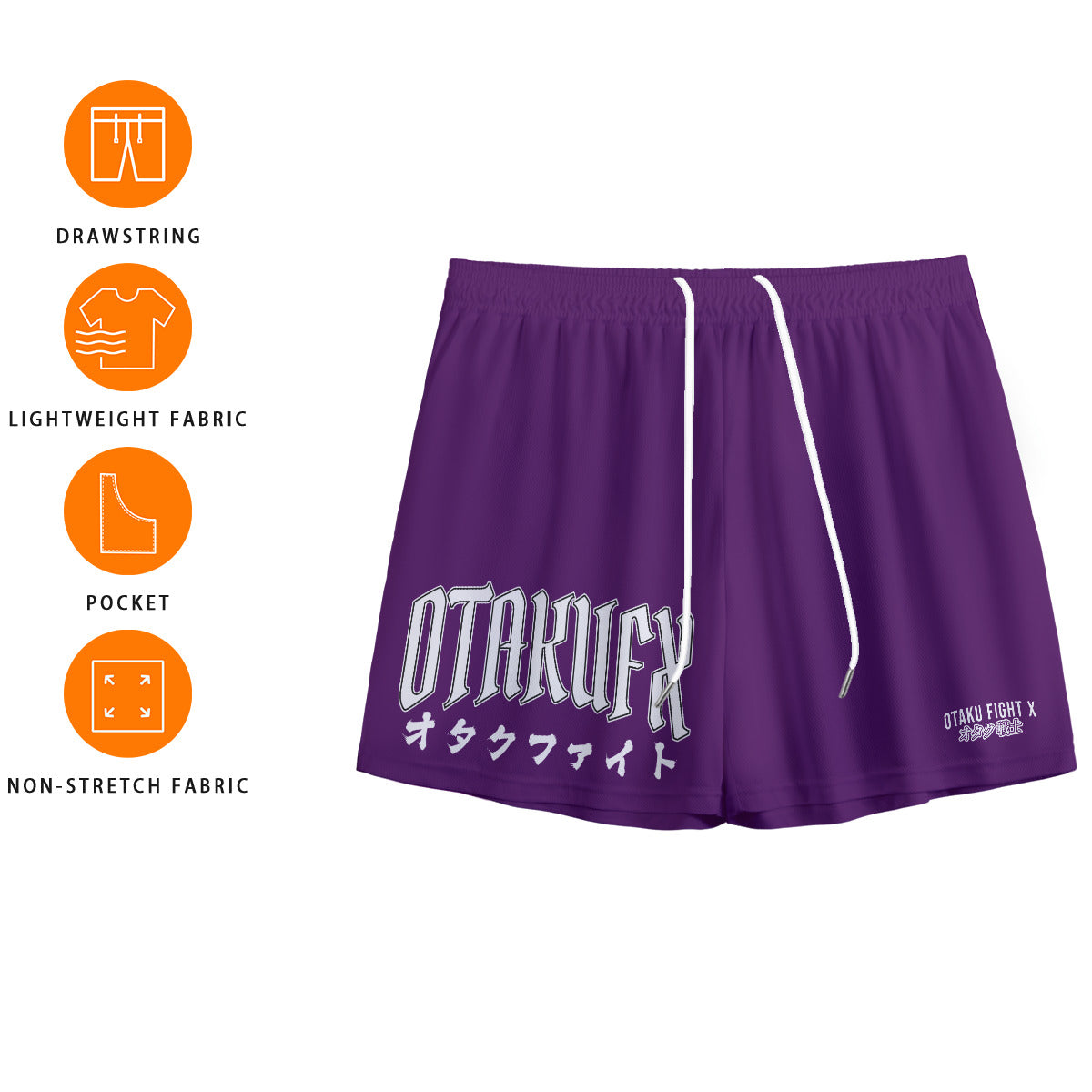 OTAKUFX Unlimited Mesh Gym Shorts (Grape)