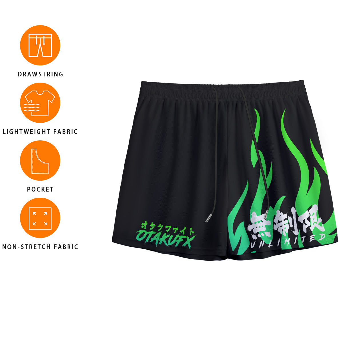 OTAKUFX Unlimited Mesh Gym Shorts (Minty Fresh)