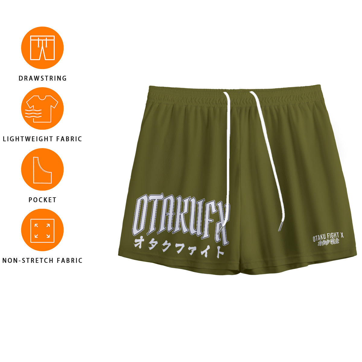 OTAKUFX Unlimited Mesh Gym Shorts (Army)