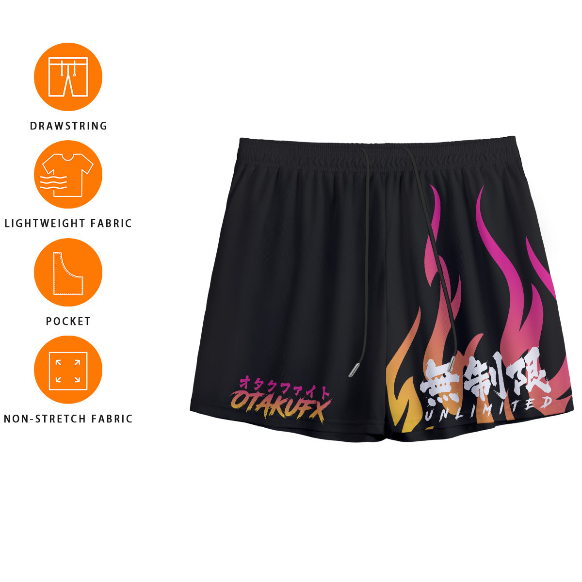 OTAKUFX Unlimited Mesh Gym Shorts (Pink Lemonade)